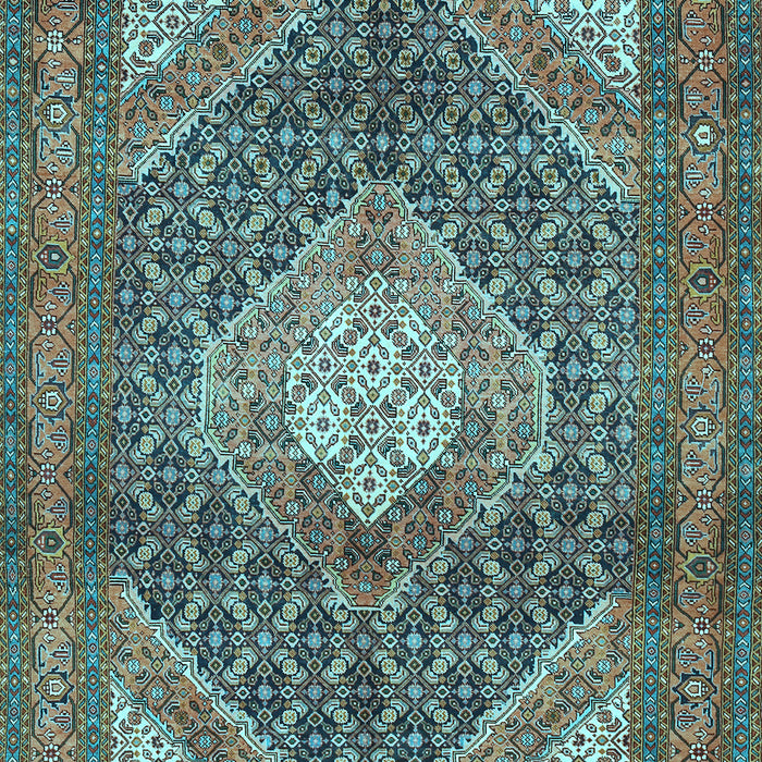 Machine Washable Persian Light Blue Traditional Rug, wshtr981lblu