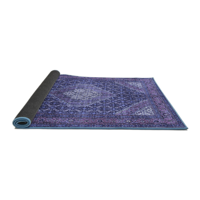 Sideview of Persian Blue Traditional Rug, tr981blu