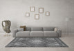 Machine Washable Persian Gray Traditional Rug in a Living Room,, wshtr981gry