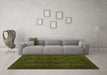 Machine Washable Persian Green Traditional Area Rugs in a Living Room,, wshtr982grn