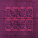 Square Machine Washable Persian Purple Traditional Area Rugs, wshtr982pur