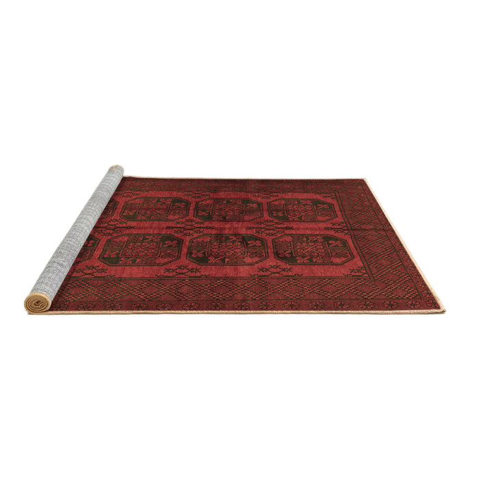 Sideview of Machine Washable Persian Brown Traditional Rug, wshtr982brn