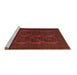 Sideview of Machine Washable Persian Brown Traditional Rug, wshtr982brn