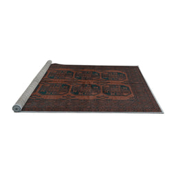 Sideview of Machine Washable Persian Light Blue Traditional Rug, wshtr982lblu