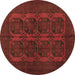 Round Machine Washable Persian Brown Traditional Rug, wshtr982brn