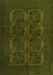 Serging Thickness of Machine Washable Persian Green Traditional Area Rugs, wshtr982grn