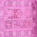 Square Persian Pink Traditional Rug, tr983pnk