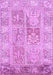 Machine Washable Persian Purple Traditional Area Rugs, wshtr983pur