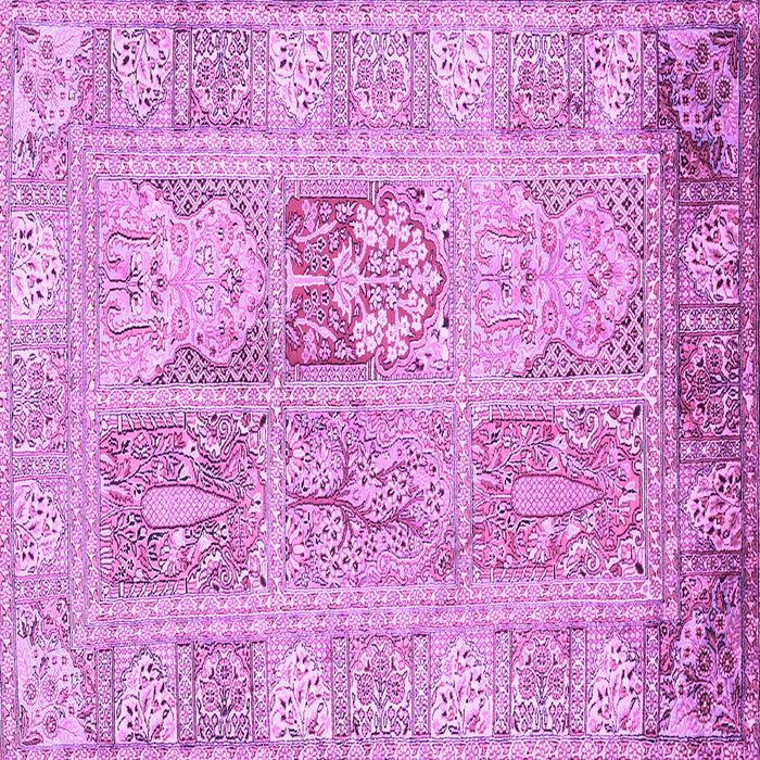 Square Persian Purple Traditional Rug, tr983pur