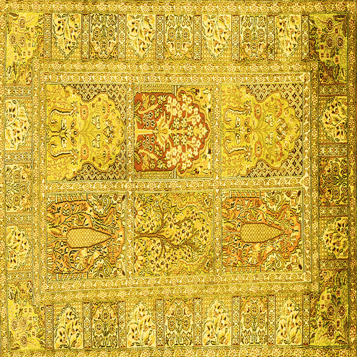 Square Persian Yellow Traditional Rug, tr983yw