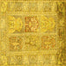 Square Persian Yellow Traditional Rug, tr983yw