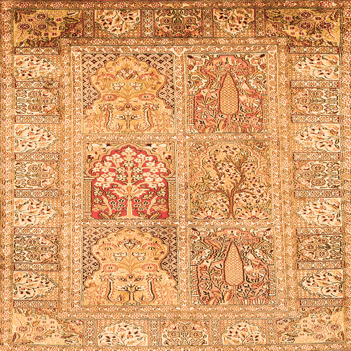 Serging Thickness of Persian Orange Traditional Rug, tr983org