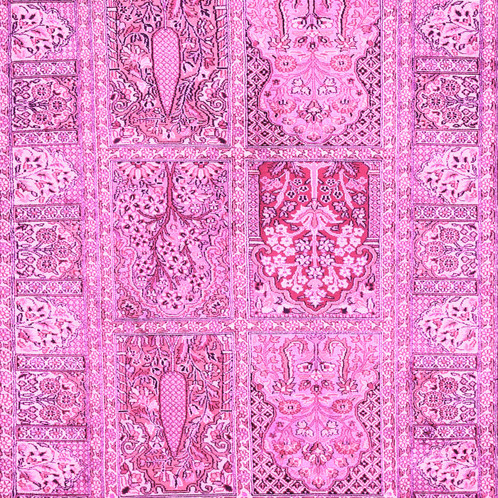 Machine Washable Persian Pink Traditional Rug, wshtr983pnk