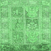 Square Persian Emerald Green Traditional Rug, tr983emgrn