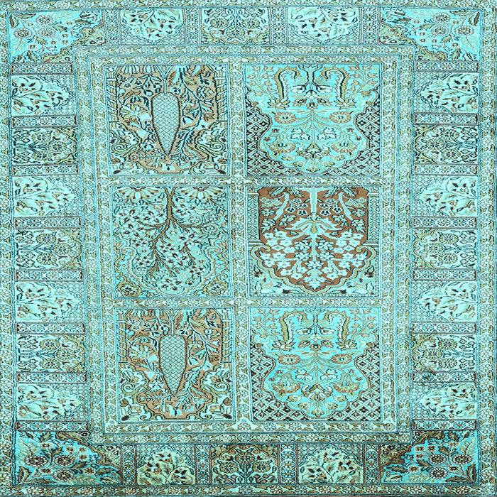 Square Persian Light Blue Traditional Rug, tr983lblu