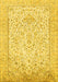 Machine Washable Persian Yellow Traditional Rug, wshtr984yw