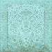 Square Persian Light Blue Traditional Rug, tr984lblu