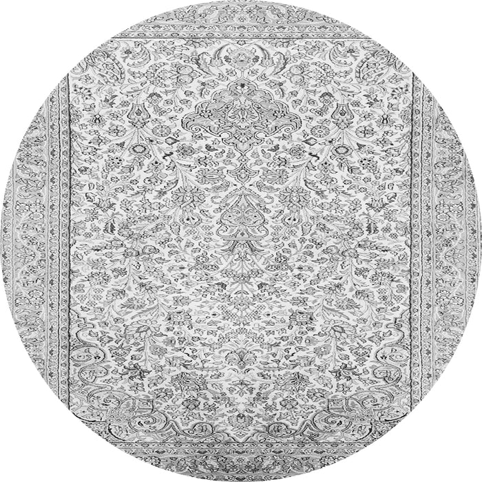 Machine Washable Persian Gray Traditional Rug, wshtr984gry