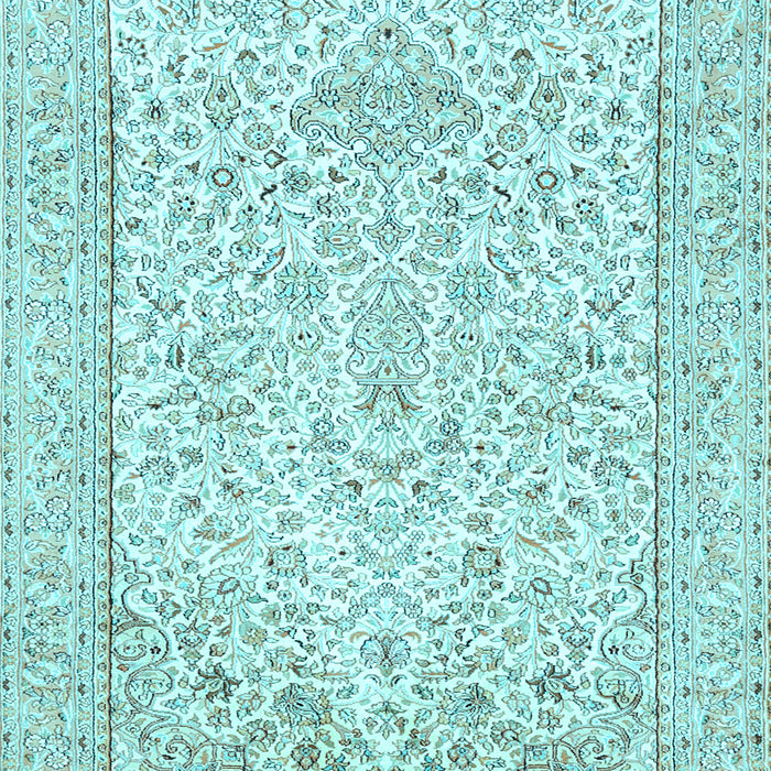 Machine Washable Persian Light Blue Traditional Rug, wshtr984lblu