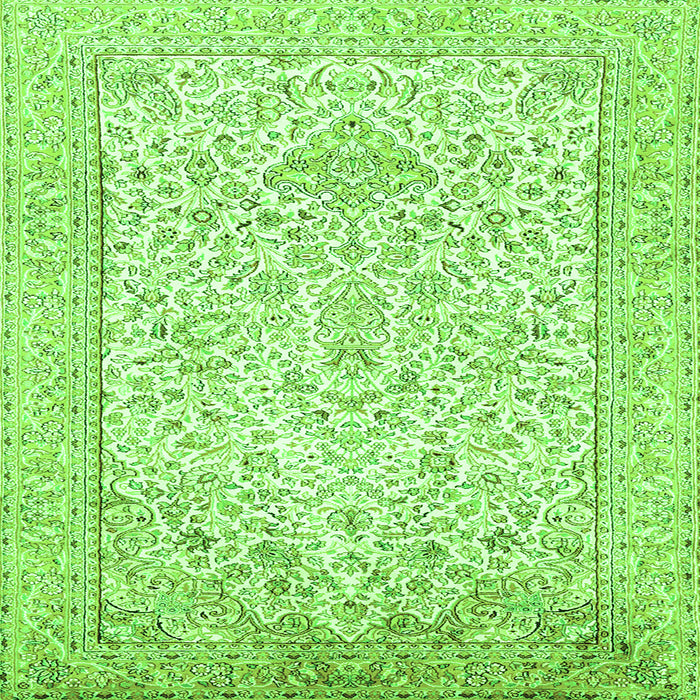 Serging Thickness of Persian Green Traditional Rug, tr984grn
