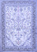 Machine Washable Persian Blue Traditional Rug, wshtr985blu