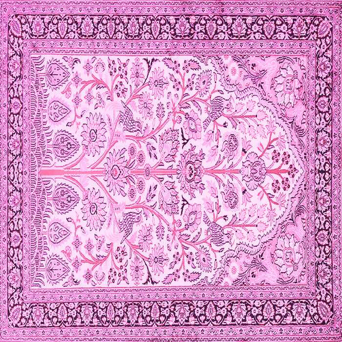 Square Persian Pink Traditional Rug, tr985pnk