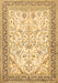 Machine Washable Persian Brown Traditional Rug, wshtr985brn