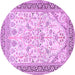 Round Persian Purple Traditional Rug, tr985pur