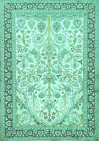 Persian Turquoise Traditional Rug, tr985turq