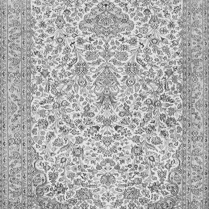 Serging Thickness of Machine Washable Persian Gray Traditional Rug, wshtr986gry