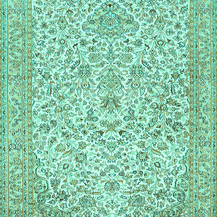 Machine Washable Persian Turquoise Traditional Area Rugs, wshtr986turq