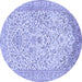 Round Persian Blue Traditional Rug, tr986blu