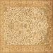 Square Persian Brown Traditional Rug, tr986brn