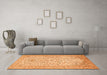 Machine Washable Persian Orange Traditional Area Rugs in a Living Room, wshtr986org