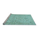 Sideview of Machine Washable Persian Light Blue Traditional Rug, wshtr986lblu