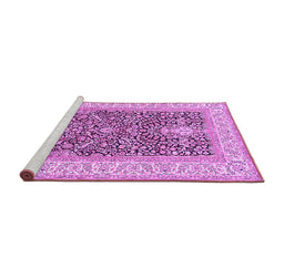 Sideview of Machine Washable Animal Purple Traditional Area Rugs, wshtr987pur