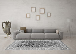 Machine Washable Animal Gray Traditional Rug in a Living Room,, wshtr987gry