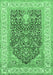 Animal Emerald Green Traditional Rug, tr987emgrn