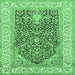 Square Animal Emerald Green Traditional Rug, tr987emgrn