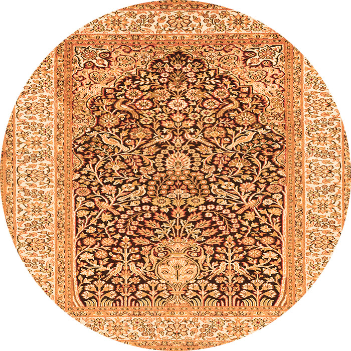 Square Animal Orange Traditional Rug, tr987org