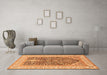 Machine Washable Animal Orange Traditional Area Rugs in a Living Room, wshtr987org