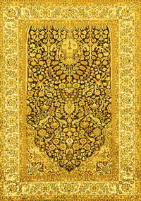 Animal Yellow Traditional Rug, tr987yw