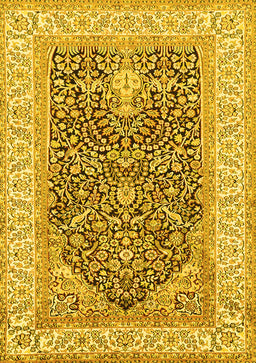 Animal Yellow Traditional Rug, tr987yw