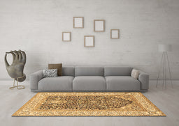 Machine Washable Animal Brown Traditional Rug in a Living Room,, wshtr987brn