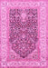 Machine Washable Animal Pink Traditional Rug, wshtr987pnk