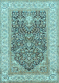 Animal Light Blue Traditional Rug, tr987lblu