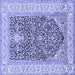 Square Animal Blue Traditional Rug, tr987blu