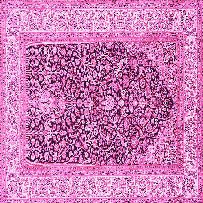 Square Animal Pink Traditional Rug, tr987pnk