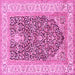 Square Animal Pink Traditional Rug, tr987pnk