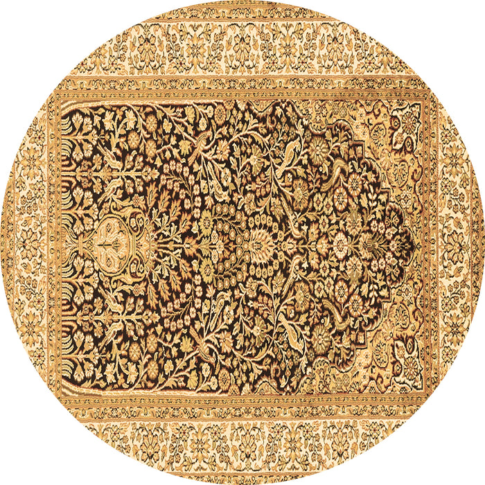 Round Animal Brown Traditional Rug, tr987brn